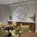 Large white rose sculpture on wall