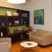 Seating area with art