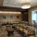 Presentation room with hung art
