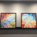Large paintings on shelf