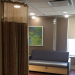 area with curtain and art
