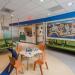 Child friendly waiting room with mural