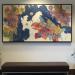 Large painting over bench