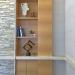 Shelves with sculptures