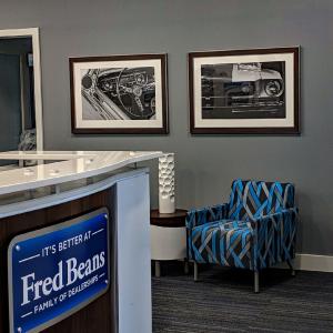 Lobby with artwork