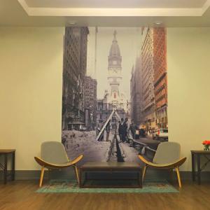 Large photograph on wall