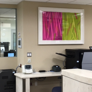 Neon painting over a copier