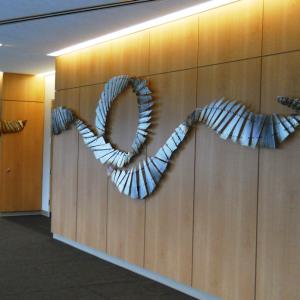 Metal Sculpture on Wall